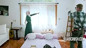 why does this lingerie make the handyman crave that arab virgin's tight pussy for taboo thrusting?