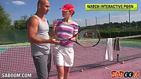 so this young euro redhead babe gets into a wild bent over fuck with big cock riding cowgirl outdoors in czech style