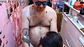 Barber Babe With Perfect Natural Tits!