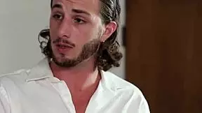 I seduce my boss as 19yo brunette babysitter with blowjob