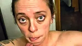 Want to see this MILF in POV getting a rough hard blowjob and creampie?