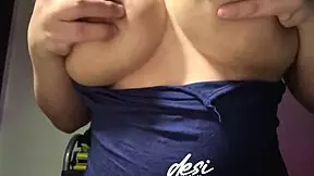 I am a horny Indian college girl showing my big natural tits on cam solo... wait, boobs.