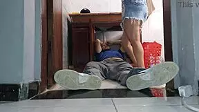 Cuckold wife welcomes neighbor plumber suggestively