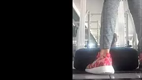 Mexican Teen in Leggings Bent Over Doggystyle in Gym Raw