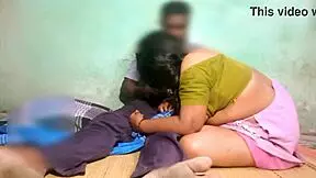 Amazing village aunty and student share softcore moments at ranch