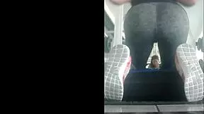 Mexican Teen in Leggings Bent Over Doggystyle in Gym Raw