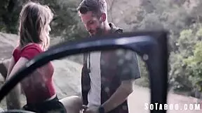 Petite Kirsten Scott Picks Up A Taboo Hitchhiker