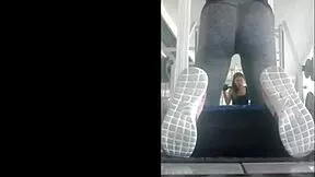 Mexican Teen in Leggings Bent Over Doggystyle in Gym Raw