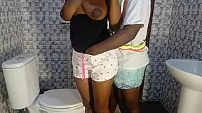 Plumber's Rough Fucking the Client's 18yo Daughter in the Bathroom