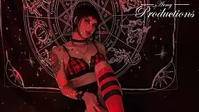 gothic girl performs intense sex ritual with her boyfriend