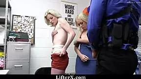 The shoplifters obeyed the mall officer's naughty orders