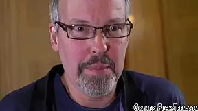 Teen and grandpa share a moment in high definition.