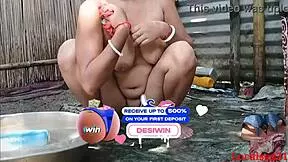 Indian bride gets fucked in bathroom by friend