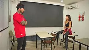 Horny student blows me for a grade!