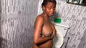 Sexy preggy model begs for hot sex with huge natural tits.