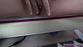 brunette teen in white stockings blowin my annoying stepbro's cock so hard