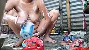 Indian bride gets fucked in bathroom by friend