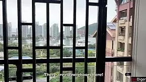 hot brunette fucked hard after hotel argument with stranger 😡