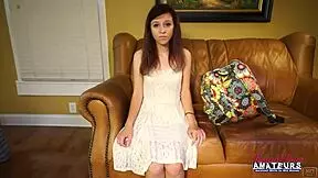 Petite Brunette Coed Katie Walls Sucks Big Cock And Gets Twat Fucked Hard