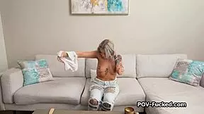 Inked luna shows pierced nipples and sucks dick 😏