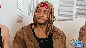 Why pick just one date show contestant? Angel Youngs 18+ fucks all three in wild DP.