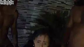 Ebony princess takes gang anal in swing club