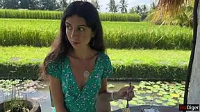 Ready for a cumwalk in a public cafe? Eating pasta carbonara with sperm on her face.