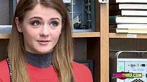 Rosalyn Grimaces While Huge Cock Stretches Her Tight Cunt in Office Reality Pornstar Blowjob