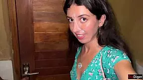 Ready for a cumwalk in a public cafe? Eating pasta carbonara with sperm on her face.