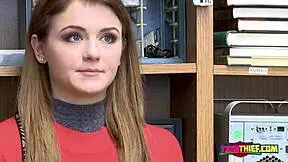 Rosalyn Grimaces While Huge Cock Stretches Her Tight Cunt in Office Reality Pornstar Blowjob