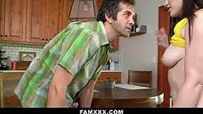 so my stepdaughter showed her tits and got me to join in on some fun together - famxxx