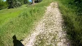 Petite girl screams for help she is lost in nature i help her but she sucks cock well