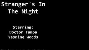 oh man, we're like strangers in the night, yasmine woods, getting wild with that petite brunette in latex gloves