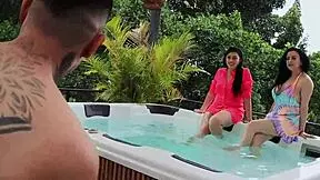 Lucky stripper Dilan fucks two hot MILFs in a wild threesome! 😍