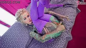 Alternative anal slut getting filled with big cock and face covered in cum