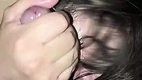 schoolgirl gives best blowjob with deep throat