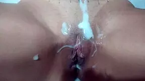 What Happens When Coroa Takes Novinho's Virginity With Huge Cock In Wet Pussy Creampie? She Moans As He Fills Her Up With Cum.