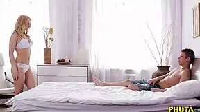 His dick can barely fit in her small 18+ ass during assfucking