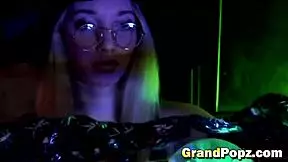 blonde teen rides old stud reverse cowgirl 😈