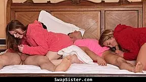 Stepsisters Lure Stepbrothers Into Bedroom Swap