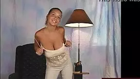 Big Tits Shaking Wildly In That Beige Dress - Oh Yeah!