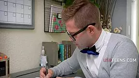 Black step sibling duo Lacey London and her not-sister partner get freely used by the tutor in an interracial orgasm-filled session with hardcore fucking and loud moaning in this British teen scene.