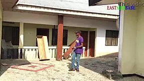 I caught my wife red handed with my landlord fucking outdoor