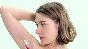 sweet teen shaving herself in a pretty, cute way