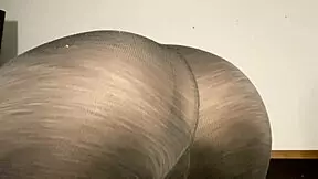 Ass Teasing In Yoga Pants During Solo Rope Bondage Squirt