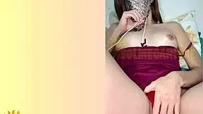 Natural redhead cums on video call 😈