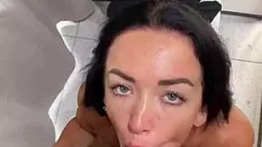 Public flashing and quick fuck in dressing room