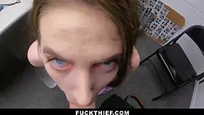 i'm mall cop strippin' thief in back officee