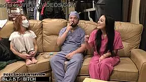 Feeling the intense thrill as nurse Blaire Celeste gets blasted with jizzcasso