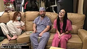 Feeling the intense thrill as nurse Blaire Celeste gets blasted with jizzcasso